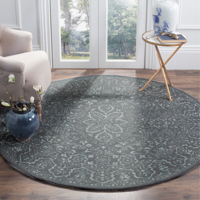 Samaniego Hand Tufted Viscose/Wool Oriental Rug in Opal/Gray