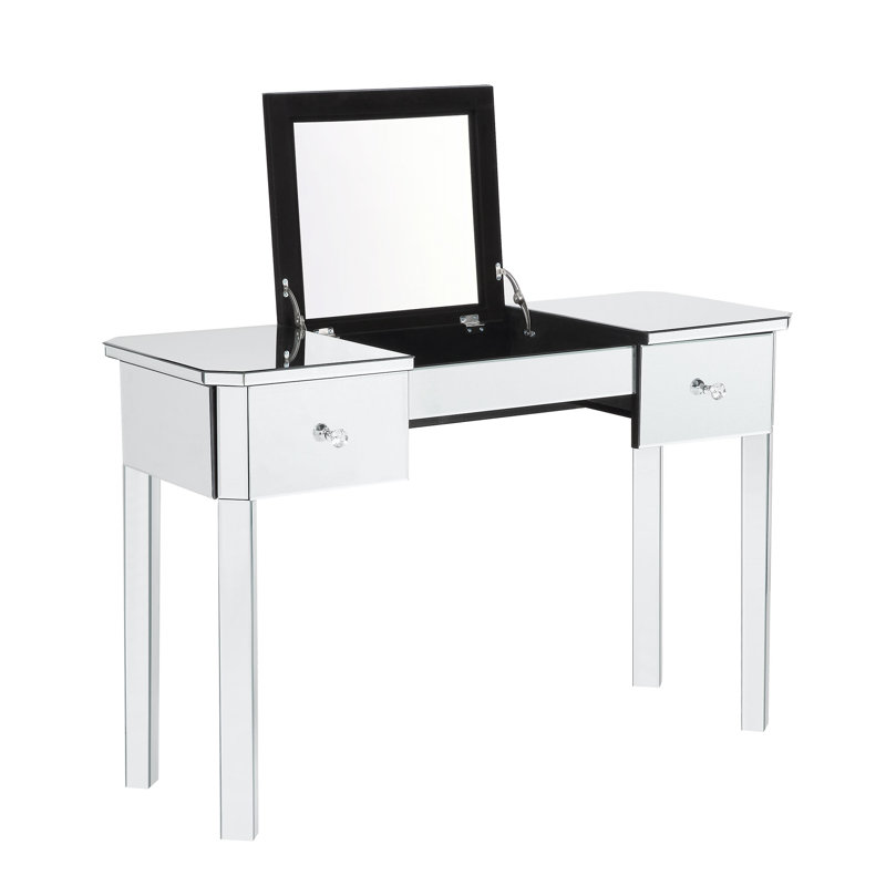 Coiffeuse à miroir 2 tiroirs Louisa
