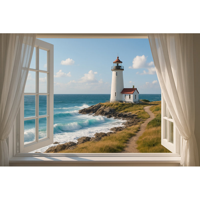 Lumière guide - toile de phare côtier, H 24 po x l 36 po