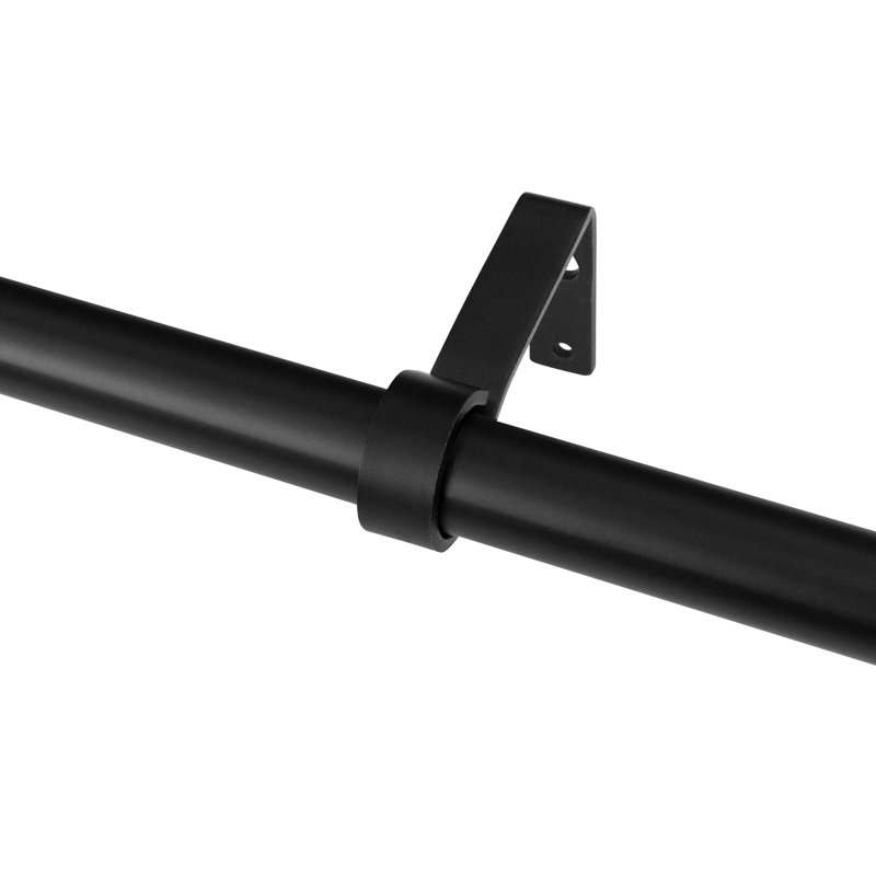 Tige de vigne simple tissée 7/8 "Saturmino noir mat, H 3,3 po x l 45,8 po x P 3,5 po