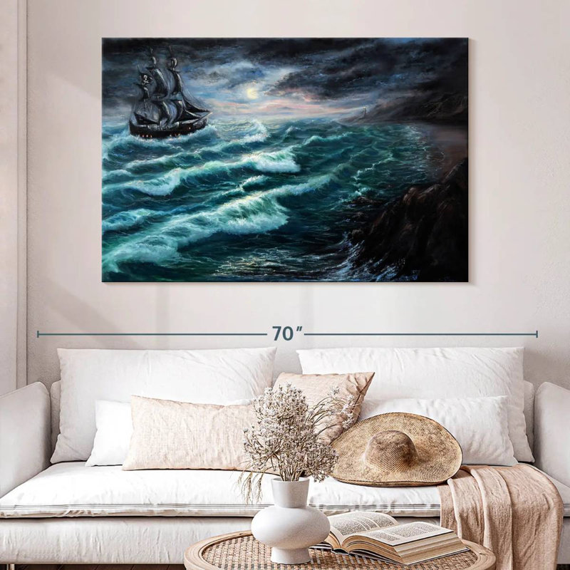 Pirate ship acrylic Aletra, H 34 po x l 51 po