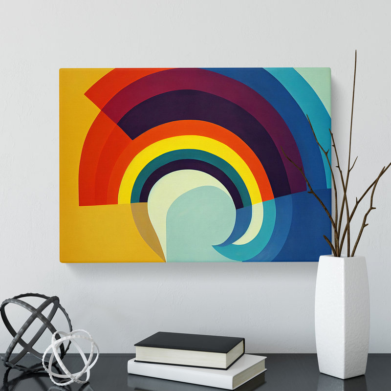 Blissful Modern Abstract Art - Wrapped Canvas Painting, 35cm H x 50cm W x 3cm D