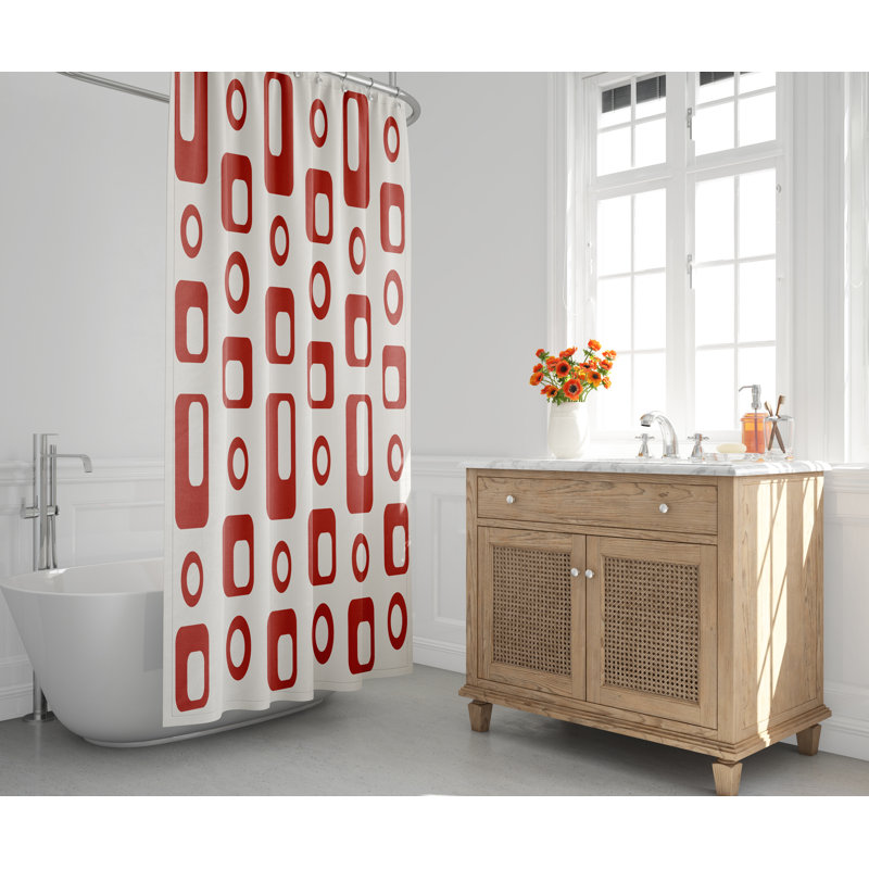 Rideau de douche Mette, Rouge