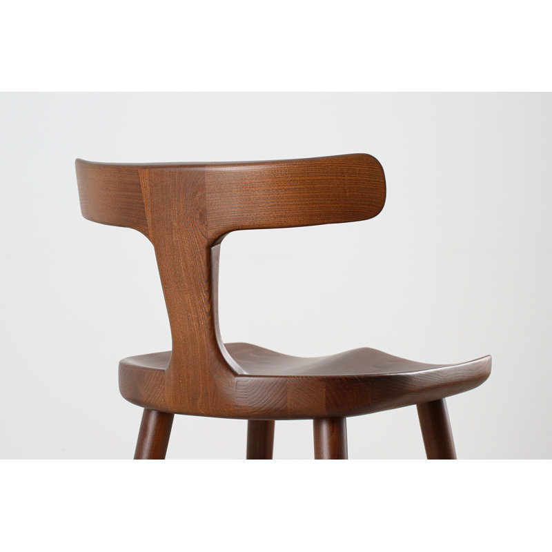 Anvil Chair With Back, Bar Stool (31” Seat Height), Matte Brown