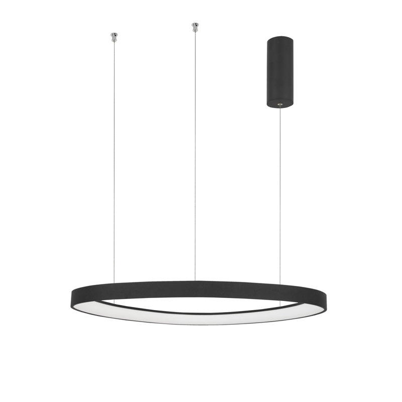 1 - Light LED Single Pendant, Black