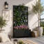 Lit de fleurs autoportant ou mural, lit de jardin en métal avec treillis pour plantes grimpantes