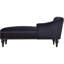 Chaise longue 58 pouces Velouris avec revêtement en velours et garniture cloutée