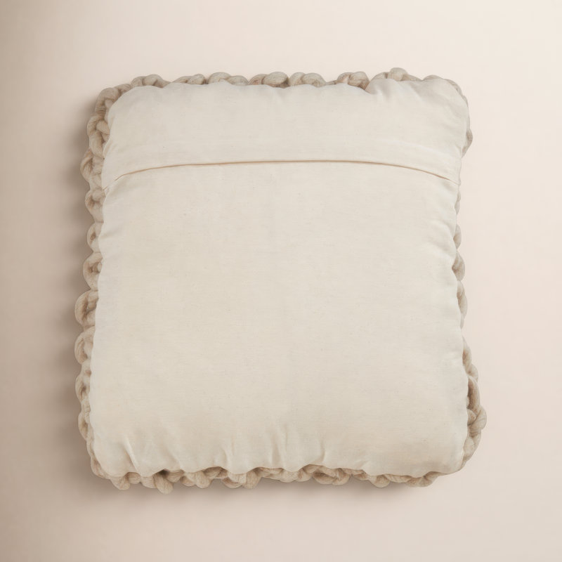 Coussin en laine Zayn, Naturel, Duvet