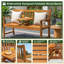 Serg Acacia Wood Outdoor Bench with Foldable Table