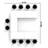 Rectangle 10 Person Flip Top 72'' L Modular Training Table and Chair Set with Casters and Modesty Panel and Cable Management