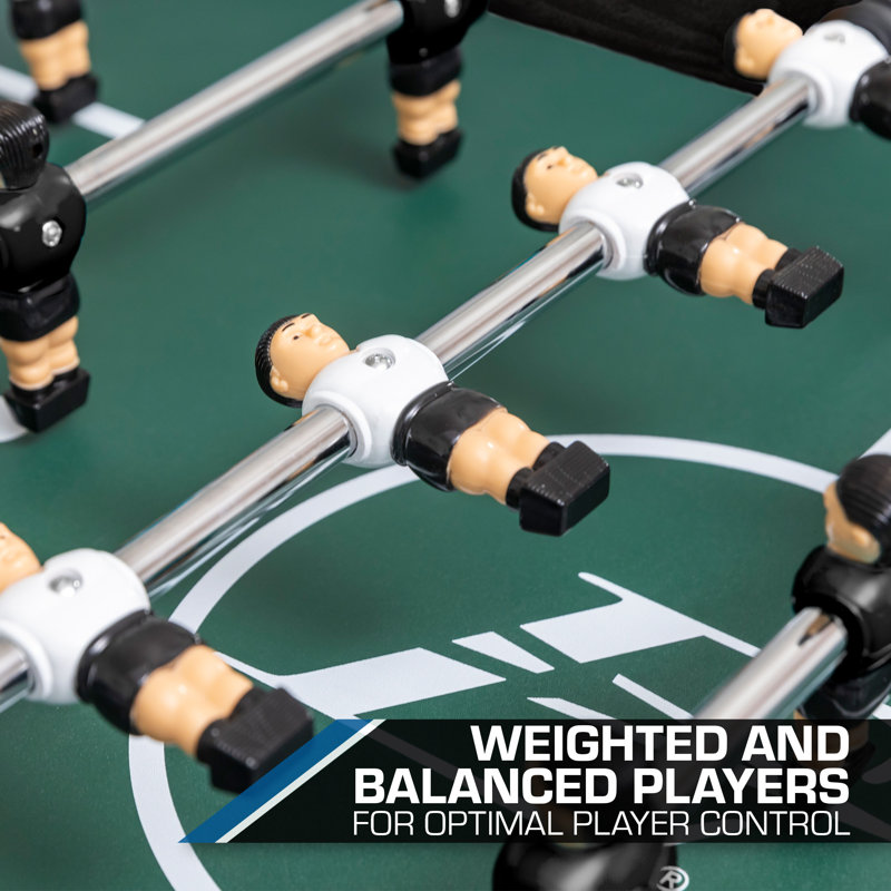 54" Black Alloy Steel Official Size Foosball Table