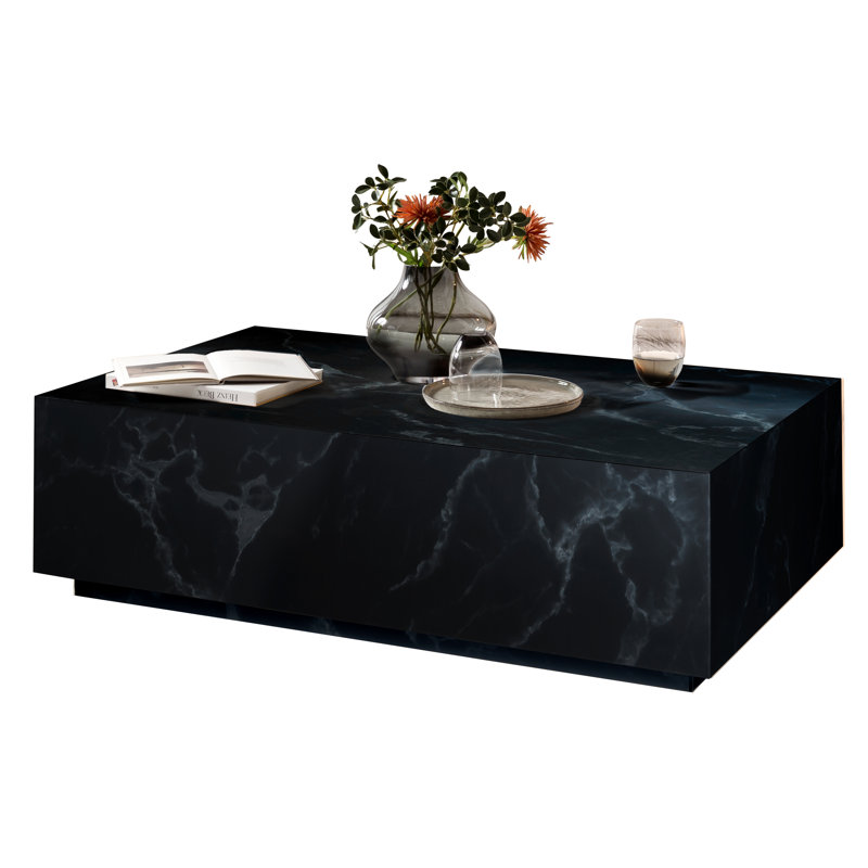 Aavyan Block Coffee Table, Black