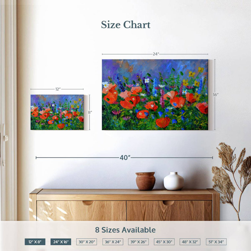 Harnek My Orange Poppies, H 16 po x l 24 po