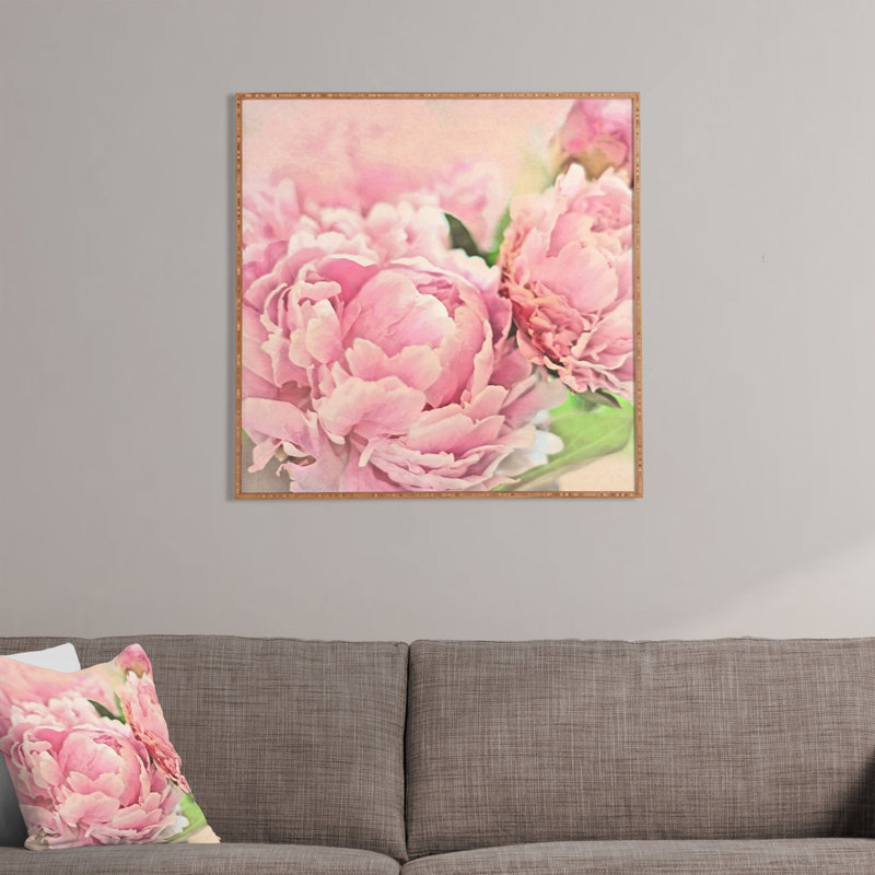 « pivoines » par lisa argyropoulos, impression encadrée, H 30 po x l 30 po x P 1 po