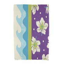 Cozywisper Purple Floral Hand Towels Set of 2 Modern Flower Soft