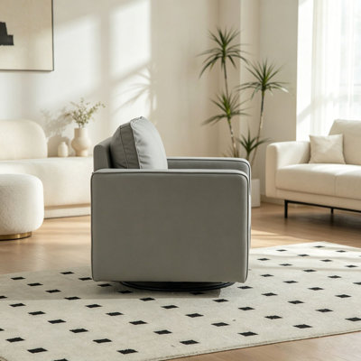 360° Swivel Armchair with Hidden Storage