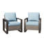 Ensemble de 2 chaises d'extérieur avec coussins Suilmann -517264207-519492321