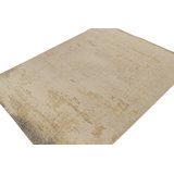 Distressed Homage Hand Knotted Wool Geometric Area Rug