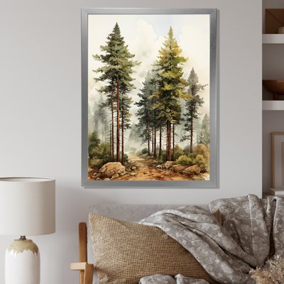 «Soft Soft Redwood Trees In Us Forest», reproduction d'art sur toile