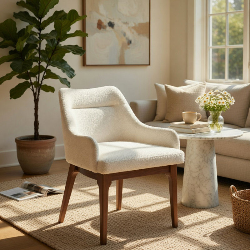Ensemble de 2 chaises d'appoint Pery Chenille