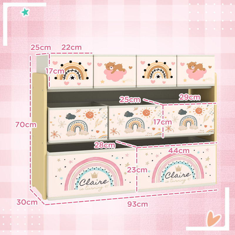 Toy Organiser with Bins