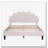 Upholstered Platform Bed with Flower Pattern Velvet Headboard-449336365-449336352