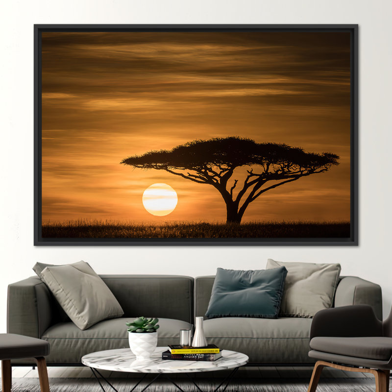 Print on Canvas, 20 cm H x 30 cm W, Black Floater Framed