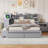 Wooden platform bed with Multi-functional Storage Space Nightstand and 2 Drawers-288221356