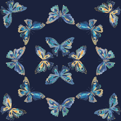 EttaVee Papillon Peel and Stick Wallpaper