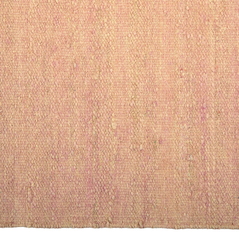 Solid Kilim Silk Rug, Pink