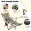 Chaise longue de camping inclinable réglable avec repose-pieds amovible-108791166