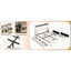 Cadre de grand lit avec tête de lit ergonomique, cadre de lit plateforme grand avec prises de courant et chargeur et lumière DEL, cadre de lit en métal grand avec tablette de rangement, silencieux, pas de sommier tapissier nécessaire-360317094-360317112