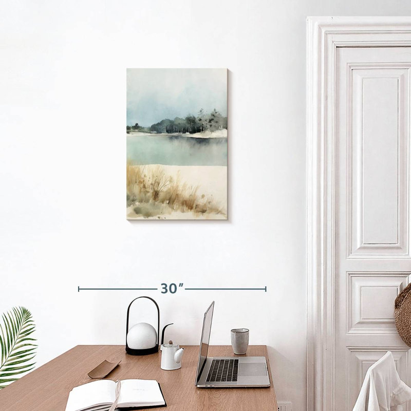 Alvord Serene River Landscape I, 24" H x 16" W
