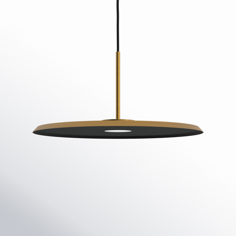 Celie 1 - Light LED Single Pendant, Antique Brass
