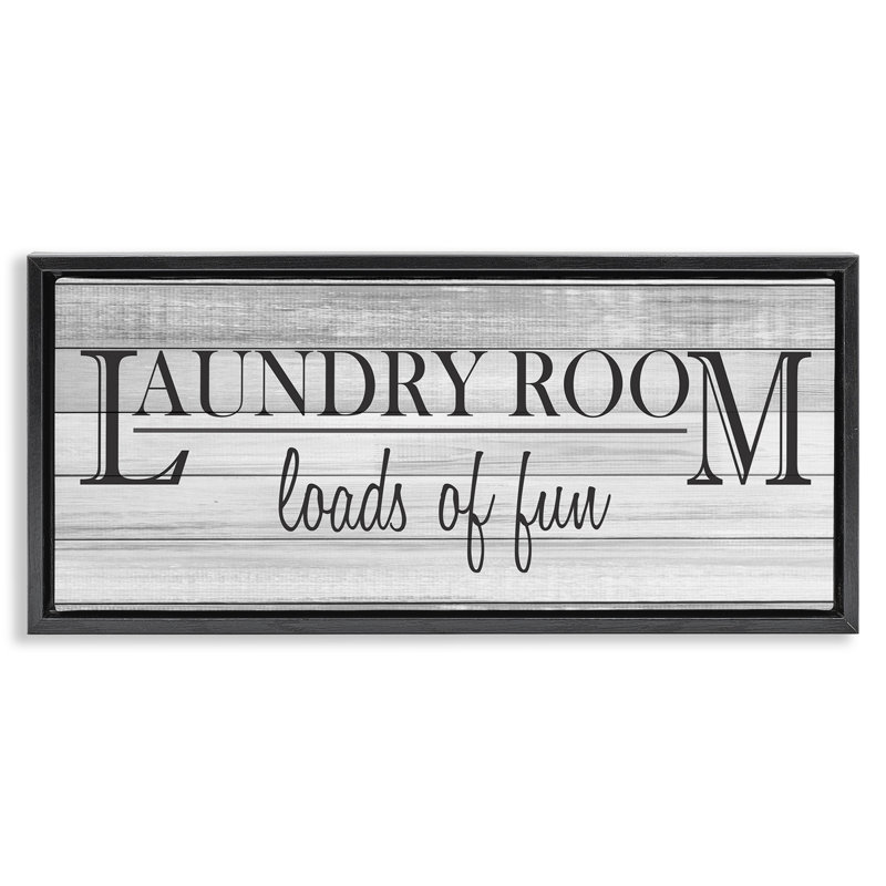 «Fun Laundry Room» par Kimberly Allen, H 11 po x l 25 po, Cadre flottant noir de jais