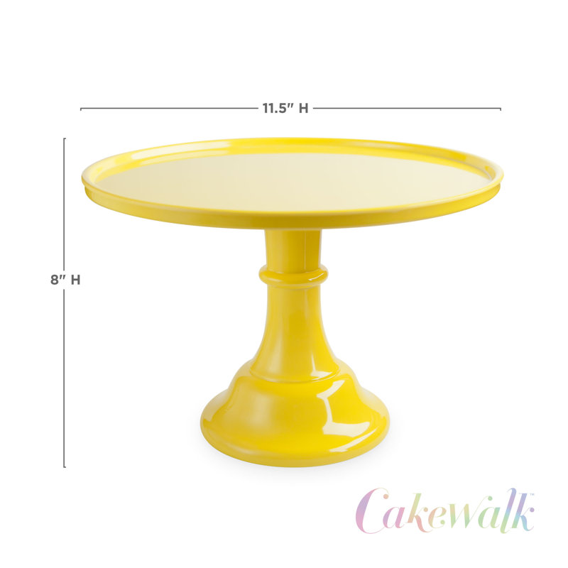 Présentoir à gâteaux en mélamine, Jaune