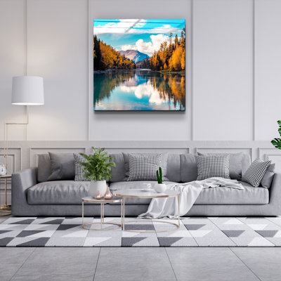 Superbe peinture décorative en verre trempé de 19,7 po x 19,7 po | 100% verre trempé, épaisseur: 0,16 pouce | Impression UV pour des couleurs éclatantes | Parfait pour la décoration intérieure, le salon ou le bureau