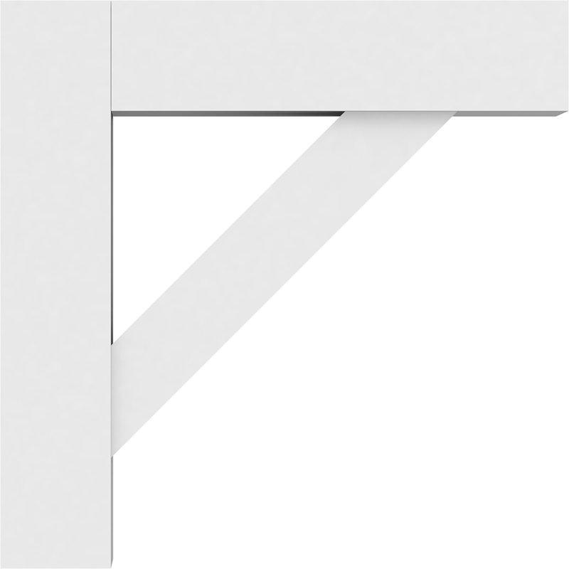 Standard Architectural Grade PVC Bracket, 18"H x 3"W x 18"D