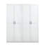 Cornelia Modern Storage Closet with 4 Fixed & Adjustable Shelves in White-819760008