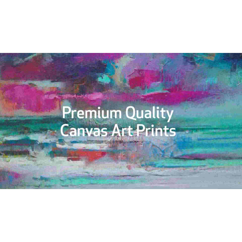 Vibrant Multicolor Floral Canvas Print on Pine Wood