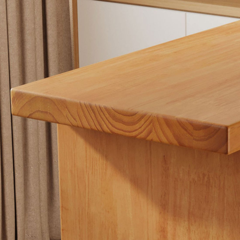 Table de bar droite en bois massif Burlywood, H 41,34 po x L 70,87 po x l 17,72 po.