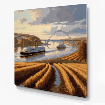 USA State Missouri Brown Metal Wall Art