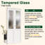 Porte pliante en verre et en bois manufacturé avec ensemble de quincaillerie-64409338