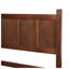Structure de lit plateforme grand lit avec tête et pied de lit, finition grain de bois de noyer foncé, mobilier de chambre de style campagnard Shaker-374451593-374451592