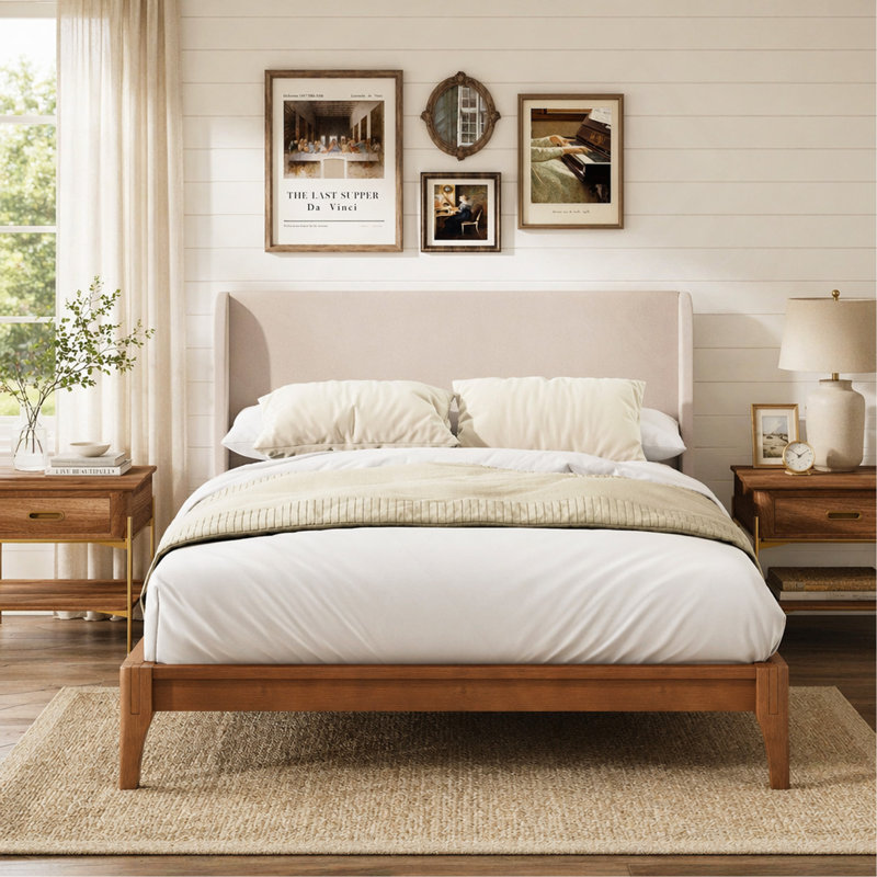 48" High Wingback King Size Headboard, Bed not included, King