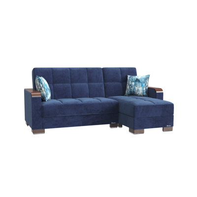 Chaise longue rembourrée en bois avec rangement PrimeNest ZenAero