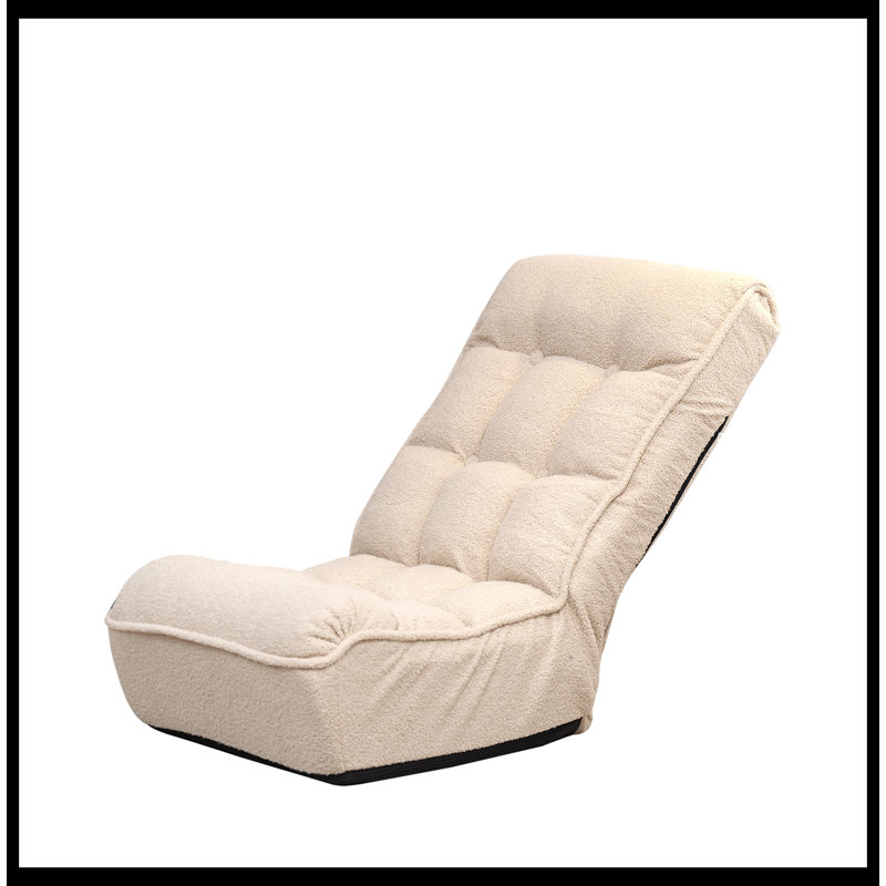 Chaise longue rembourrée Retzlaff, Tissu blanc
