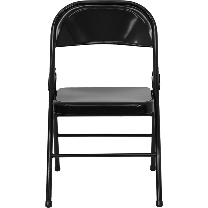 Chaise pliante Oliverson, Similicuir noir
