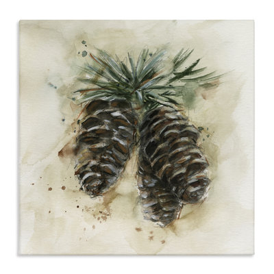«Rustic Forest Pinecone», art mural sur toile par Ethan Harper
