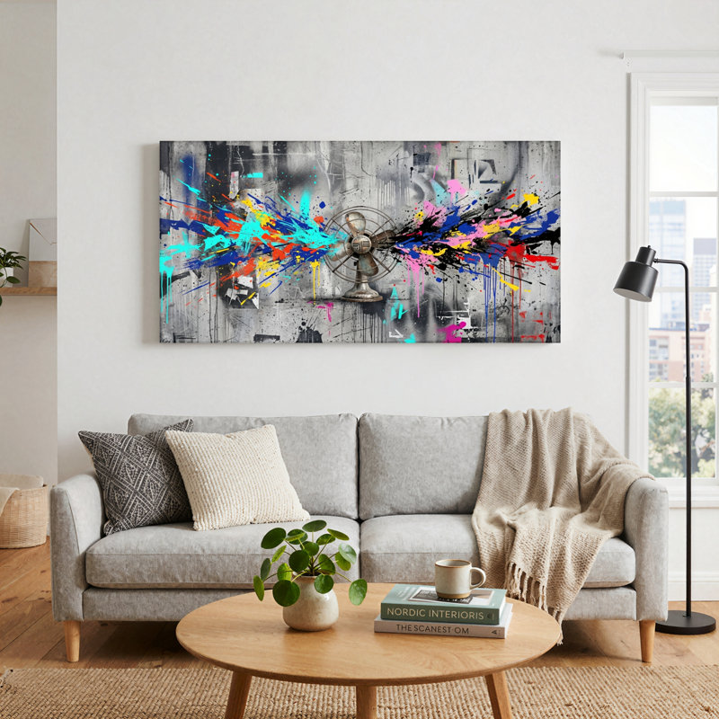 Ensemble de 1 tableau abstrait sur toile, Wrapped Canvas, 40“W x 20”H